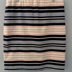Ann Taylor Striped Pencil Skirt Size 10